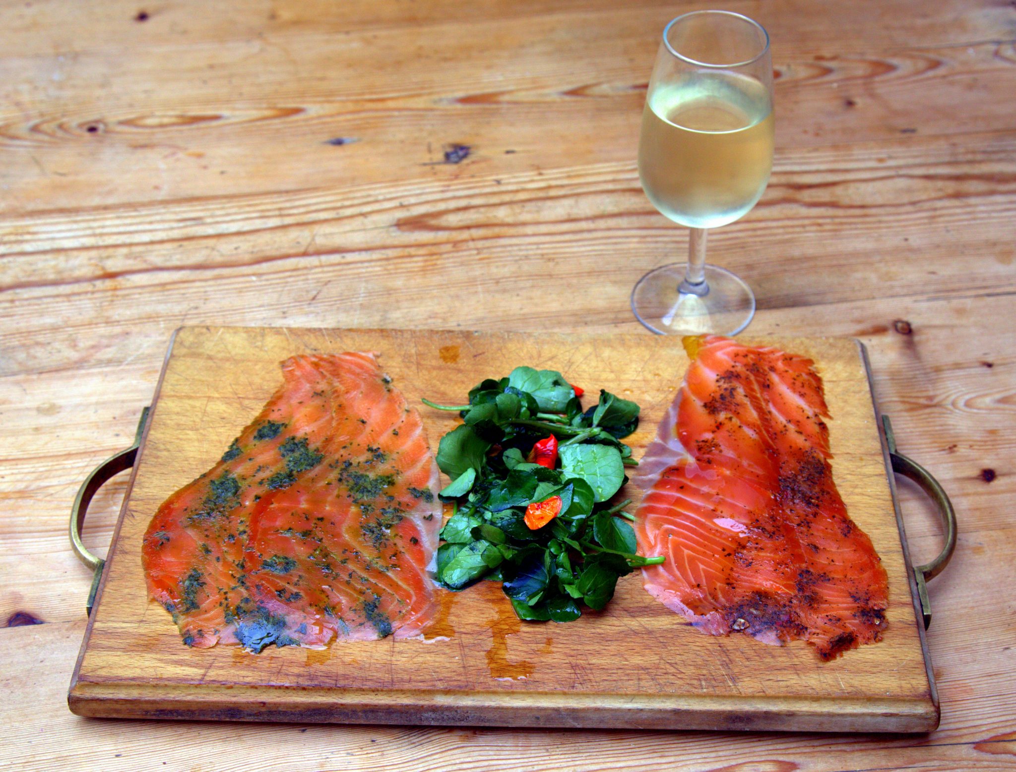 Summer Herb Smoked Salmon DCut Sliced (100g) Chesil Smokery